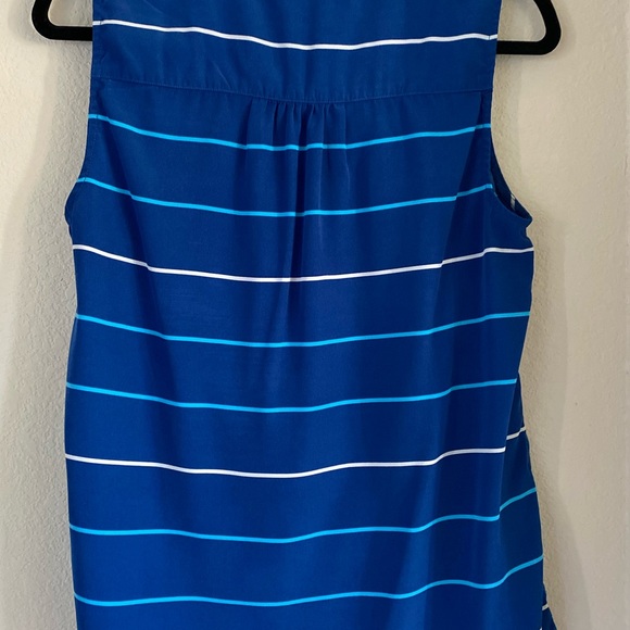 Tommy Hilfiger Medium Blue striped button down top - Picture 5 of 7